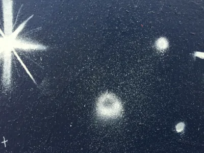 white stars on black textile